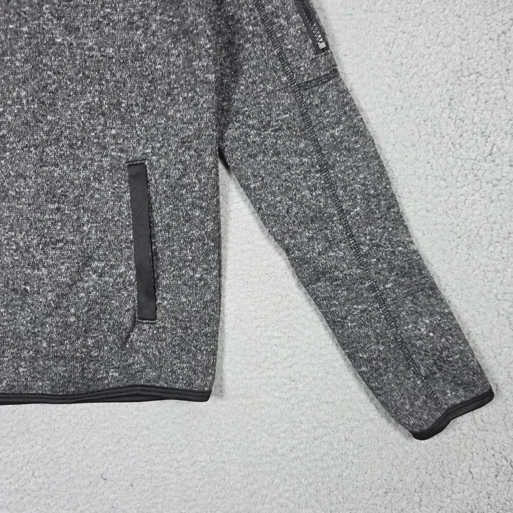 Avalanche Sweater Girls Size Large 14/16 Heathered Gray Fleece 1/4‎ Zip Pullover